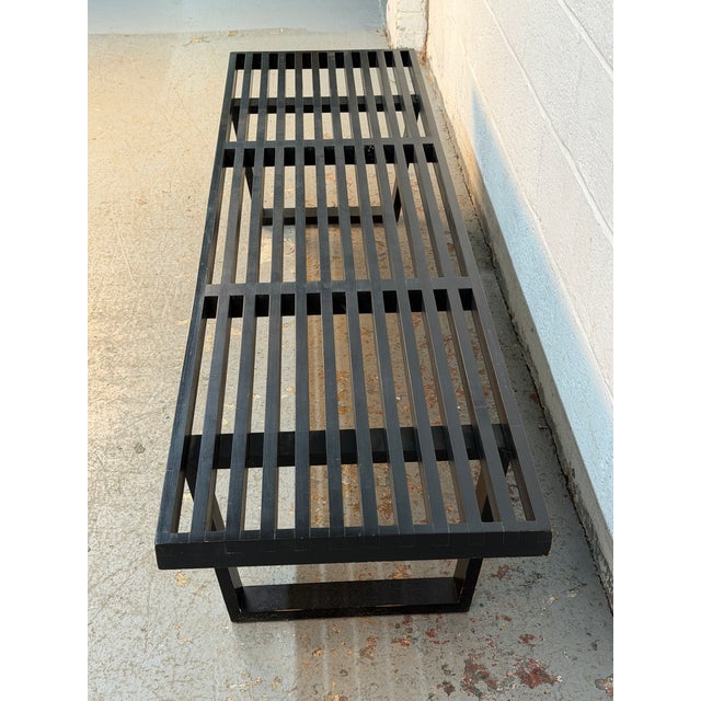 Black Mid-Century Modern Attributed to George Nelson for Herman Miller Platform Bench For Sale - Image 8 of 11