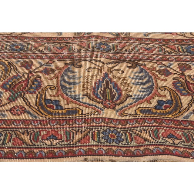 Early 20th Century Antique-Worn Persian Tabriz Rug - 09'07 X 12'03 For Sale In Dallas - Image 6 of 9
