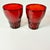 1940s Vintage Art Deco Boho Chic Hollywood Regency Ruby Red Lowball Glasses - Set of 4 For Sale - Image 10 of 10