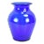 Late 20th Century Vintage Cobalt Blue Hand Blown Glass Blenko Flower Vase For Sale