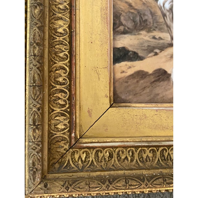 Pair of Berlin Porcelain Plaques 19th Century of Animals in Highland Settings For Sale In Los Angeles - Image 6 of 12