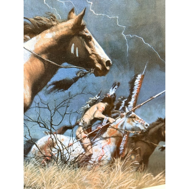 Frank McCarthy 1980s Frank C McCarthy When Omens Turn Bad Limited Edition Print Native American Western Art For Sale - Image 4 of 8