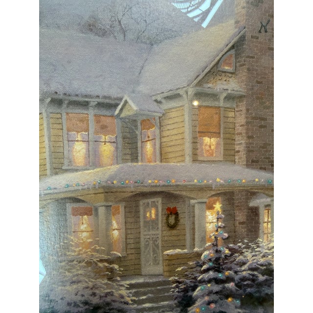 Wood Thomas Kinkade "Placerville Victorian Christmas Iii" LTD Edition 209/495 Print, Signed For Sale - Image 7 of 12