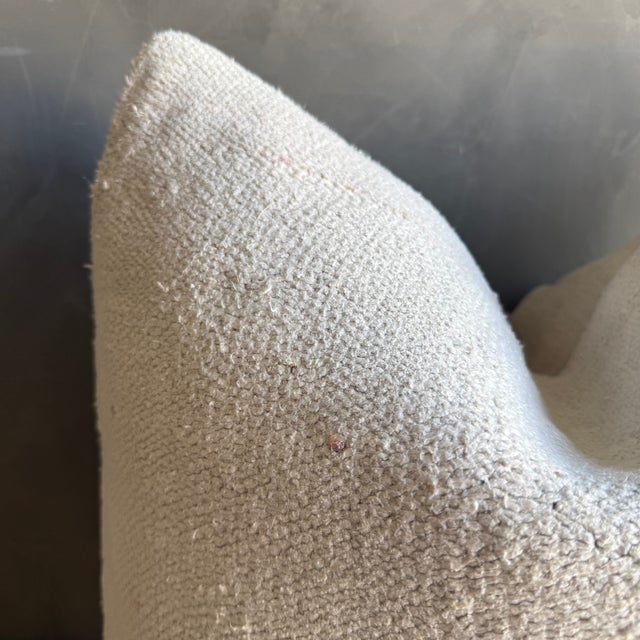 Vintage Rug Pillow Cover With Original Seams For Sale - Image 4 of 8