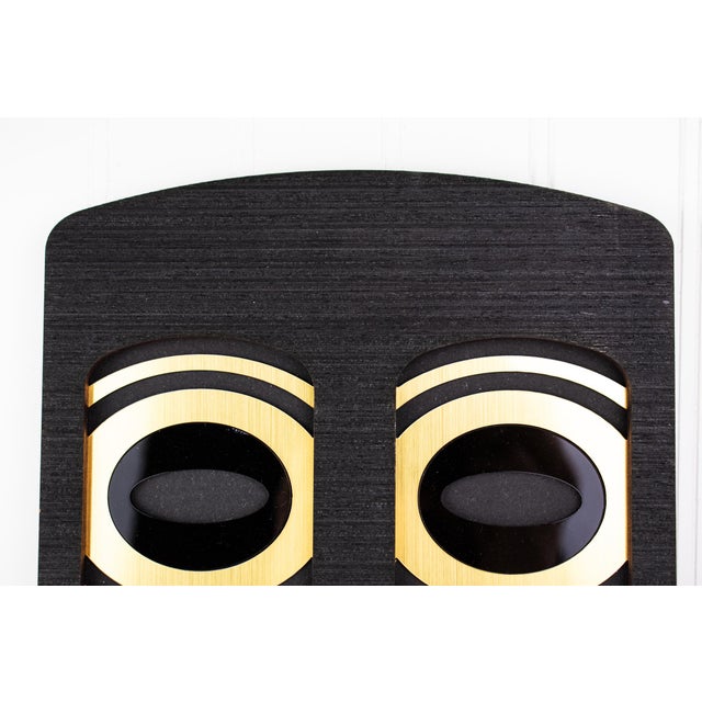 Postmodern Orginal Modern African Mask by Umasqu — Wood, Metal and Hard Plastic Accents For Sale - Image 3 of 12