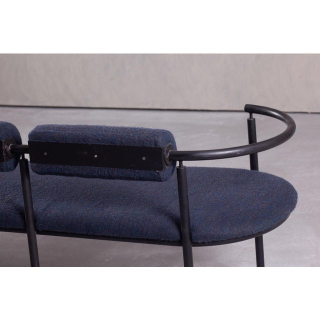 Vintage Steel and Fabric Bench, Italy, 1990s For Sale - Image 13 of 16