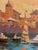 Paper Oil Painting Evening at the Yacht Club Yuriy Suprunchuk For Sale - Image 7 of 12