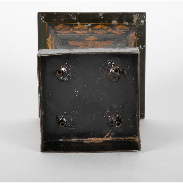 19th Century French Neoclassical Tole Peinte and Gilt Urn Cachepot For Sale - Image 9 of 9