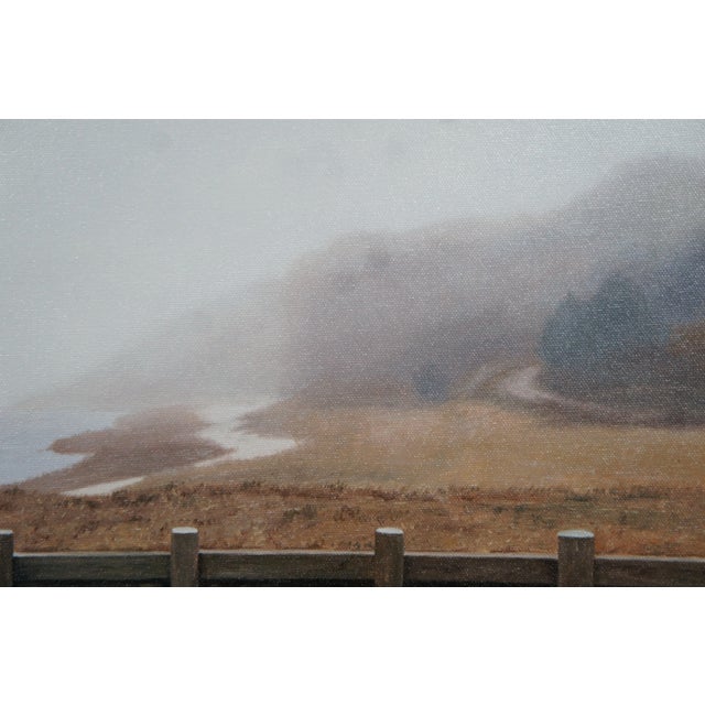 Brown Michael McGovern Grounded Boats Beach Landscape Oil Painting on Canvas For Sale - Image 8 of 12