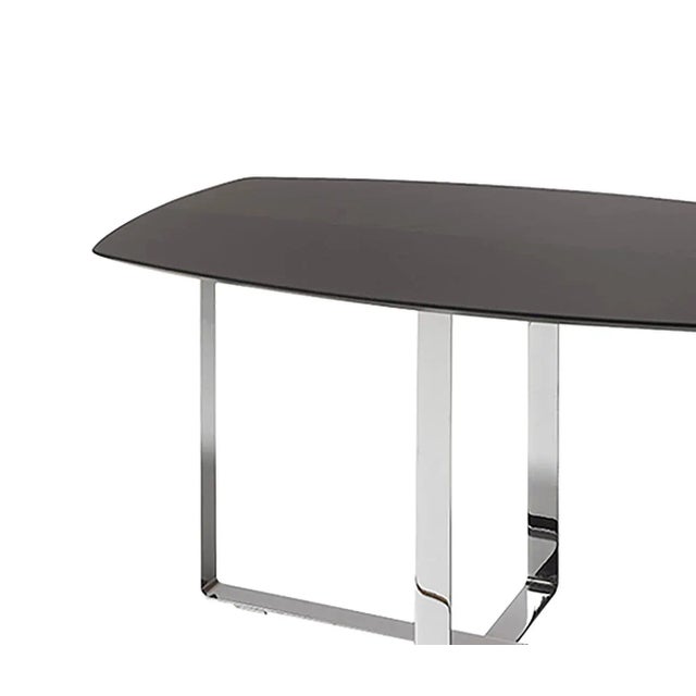 Contemporary Rectangular Side Table with Iron Base by Jacobo Ventura for C.A. Spanish Handicraft For Sale - Image 3 of 8