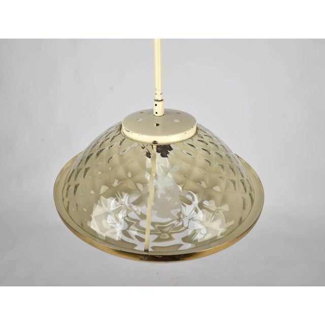 Gold Mid-Century Pendant Lamp from ESC Zukov, 1960s For Sale - Image 8 of 9