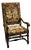Antique William and Mary Style Chair With Needlepoint Seat and Front of Back For Sale
