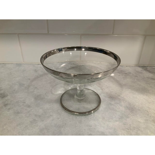 Dorothy Thorpe sterling silver rimmed candy dish. Includes a bottom silver rimmed pedestal. Did you know one of the best...