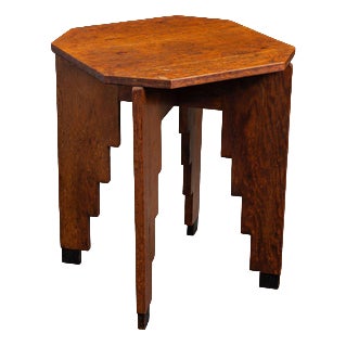 Vintage Amsterdam School Side Table, 1920s For Sale
