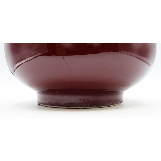 Late 19th Century Large Chinese Porcelain Sang De Boeuf Vase For Sale - Image 4 of 5