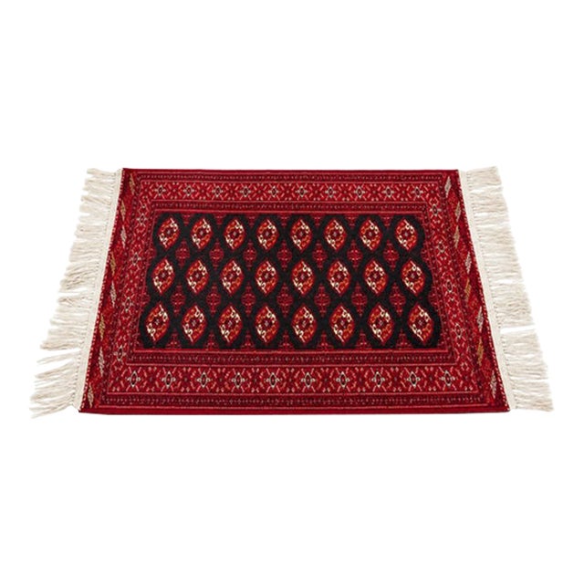 Vintage Approx: 4 X 7 Red Wool Area Rug For Sale