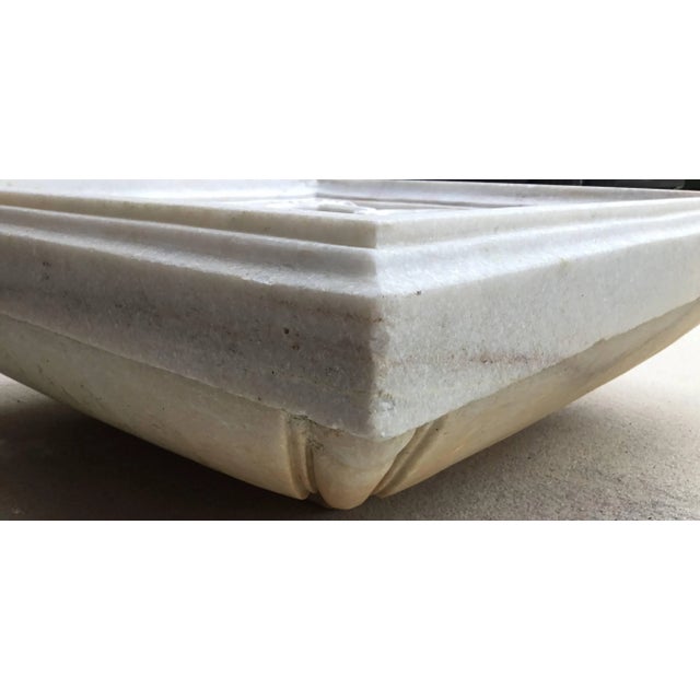 Mid 20th Century Vintage Carved Marble Fountain or Planter For Sale - Image 5 of 11