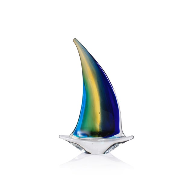 Inspired by the beauty of the sea, the Marisol Decorative Glass Sailboats add a serene touch to any space. Crafted in blue...