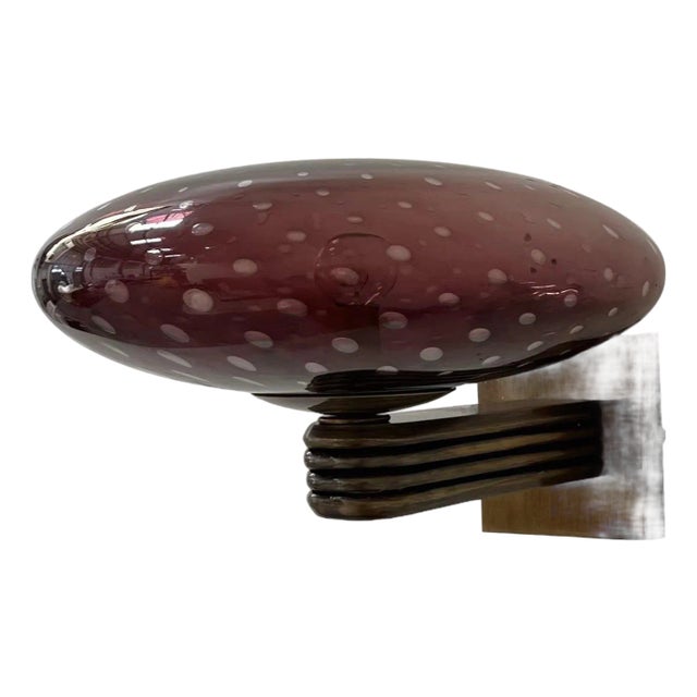 21st Century Bronzed and Amethyst Bubbles Glass Shade Deco Sconce by Fabio LTD For Sale
