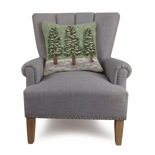 A festive way to spruce up your home for the holidays and winter season! 100% wool hooked throw pillow / accent pillow....