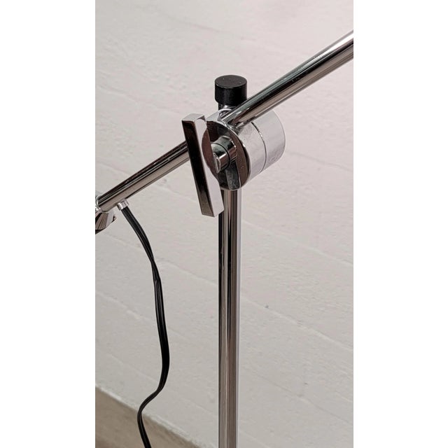 1960s Angelo Lelii (Lelli) for Arredoluce Single-Arm White Adjustable Floor Lamp For Sale - Image 5 of 12