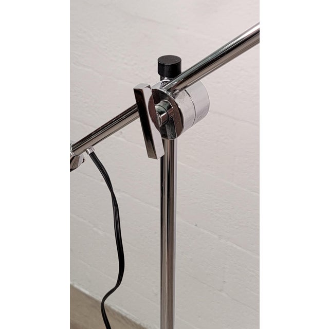 1960s Arteluce Single-Arm White Adjustable Floor Lamp For Sale - Image 5 of 12