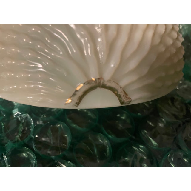 Antique Northwood Glass Company Nautilus (Argonaut Shell) Pattern Custard Glass Covered Butter Dish C. Early 1900's For Sale - Image 12 of 17