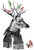This design will bring a smile to anyone's face. Holiday Reindeer with Scarf and Birds Beige Linen Pillow 20" x 20" Hidden...