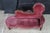 1970s Miniature Victorian Revival Red Velvet & Carved Mahogany Chaise Lounge Dog Bed For Sale - Image 12 of 13
