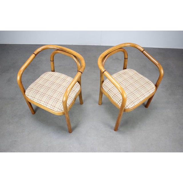 Elegant pair of vintage bentwood armchairs designed by antonín šuman for ton, dating from circa 1980 and manufactured in...