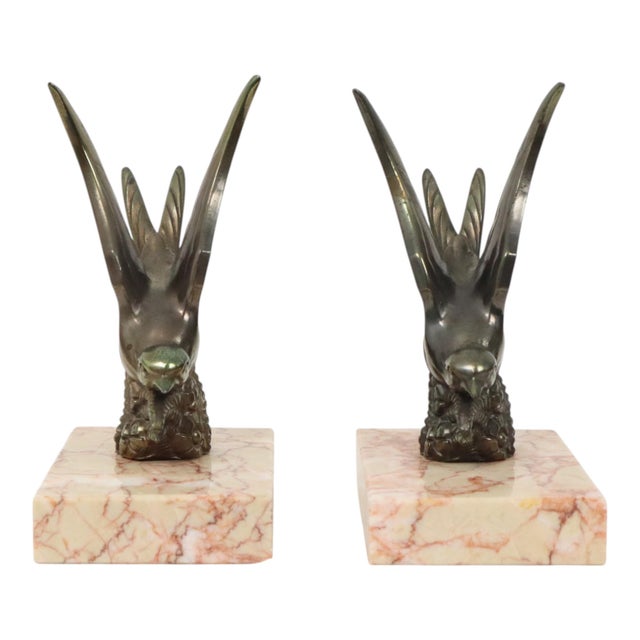 Art Deco Swallows Bookends, 1930s, Set of 2 For Sale - Image 11 of 14