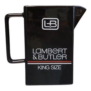Rare Vintage English Lambert & Butler Pub Water Pitcher For Sale