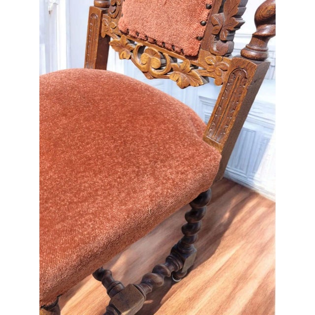 Antique Renaissance Revival Oak Dining Chairs, 1850s, Set of 4 For Sale - Image 9 of 10