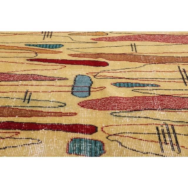 Mid 20th Century Zeki Muren Vintage Turkish Sivas Rug, 04'01 X 06'10 For Sale - Image 5 of 10