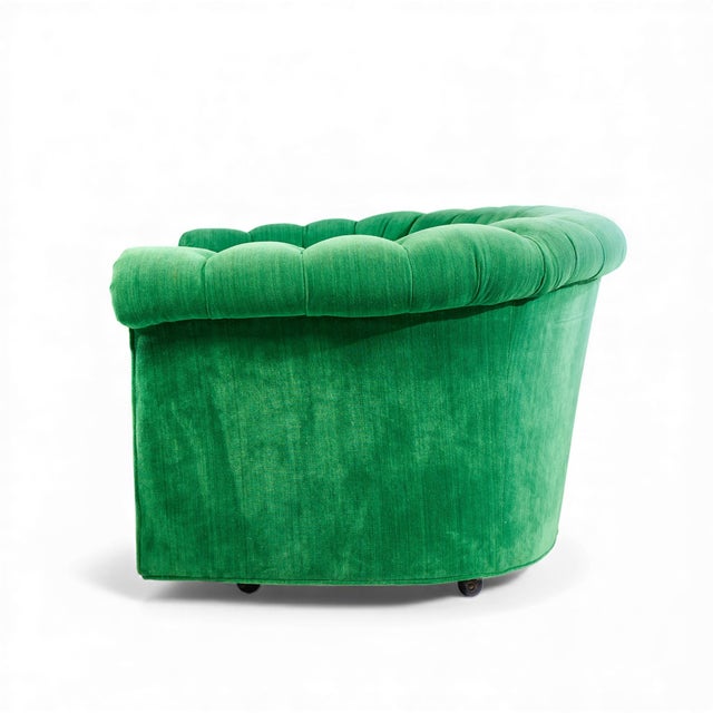 Mid Century Green Chesterfield Sofa For Sale - Image 4 of 9