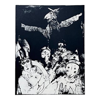 Jean Jansem Original Lithograph Etat De Siege1 1969 For Sale