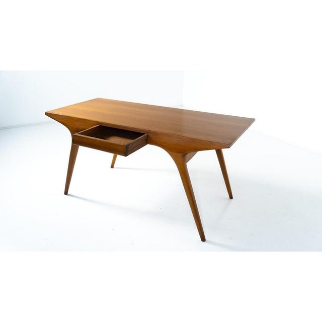 Walnut Writing Desk from Carlo De Carli, 1950s For Sale - Image 14 of 16