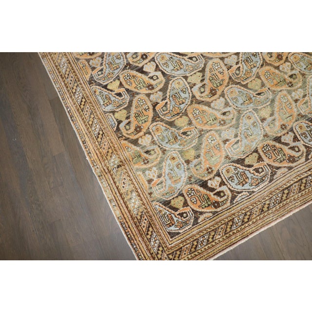 Textile Afshar Boteh Design Antique Rug - 4'3" x 5'11" For Sale - Image 7 of 7
