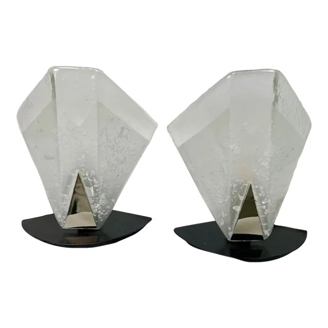 1980s Carlo Nason Murano Glass Night/Table Lights a Pair For Sale