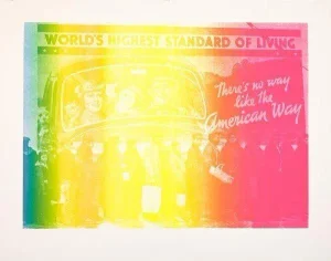 2013 "The American Way #8" Silkscreen Monoprint on Paper by David Lawrence