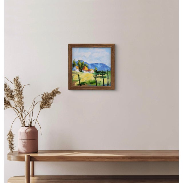 Textile Contemporary Impressionist Landscape Oil Painting For Sale - Image 7 of 12