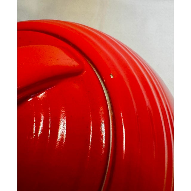 1930’s Hall China Company Five Band Cookie Jar For Sale - Image 9 of 9