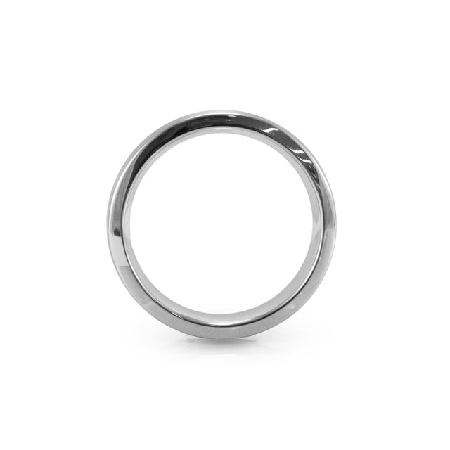 Unisex Tiffany & Co. The Charles Setting Platinum Satin 5mm Finish Band Ring, Size 8 For Sale In Houston - Image 6 of 8