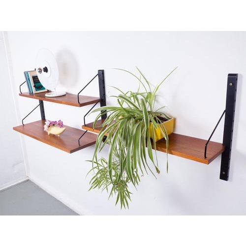 Brown Modular Wall System by Poul Cadovius for Cado, 1950s For Sale - Image 8 of 9