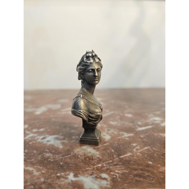 Silvered Bronze Figurine by Signed Houdon, 1849 For Sale - Image 6 of 12