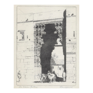 1970s Indian Gateway Etching by Melville