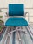 1980s Vintage Mid-Century Steelcase Teal Blue Rolling Office Desk Arm Chair For Sale - Image 5 of 18