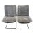 1975 Roche Bobois Gray Tufted Velvet Cantilever Chairs- Set of 2 For Sale