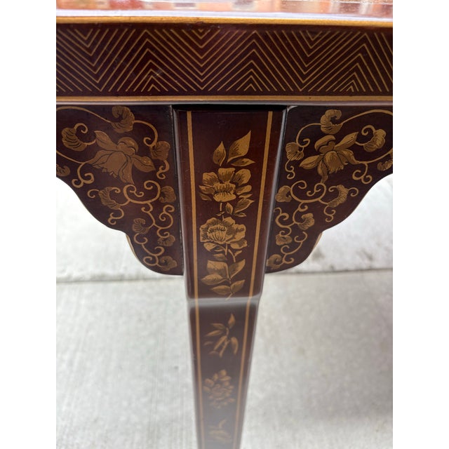 Drexel Heritage Mid-Century Vintage Chinoiserie Dining Table For Sale In Philadelphia - Image 6 of 11