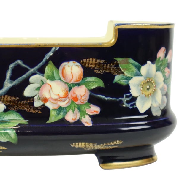 Antique Floral Art Nouveau Taiping Flowerpot from Villeroy & Boch, 1890s For Sale - Image 5 of 18